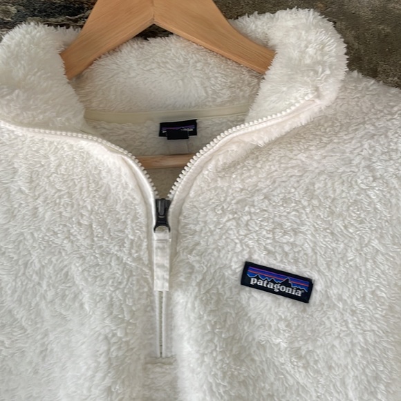 Patagonia White Sherpa 1/4 Zip Los Gatos Fleece- Size Women's Small - Picture 2 of 4